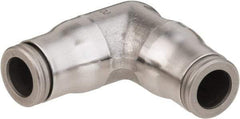 Legris - 1/4" Outside Diam, Stainless Steel Push-to-Connect Tube Union Elbow - 435 Max psi, Tube to Tube Connection, FKM O-Ring - Exact Tool & Supply