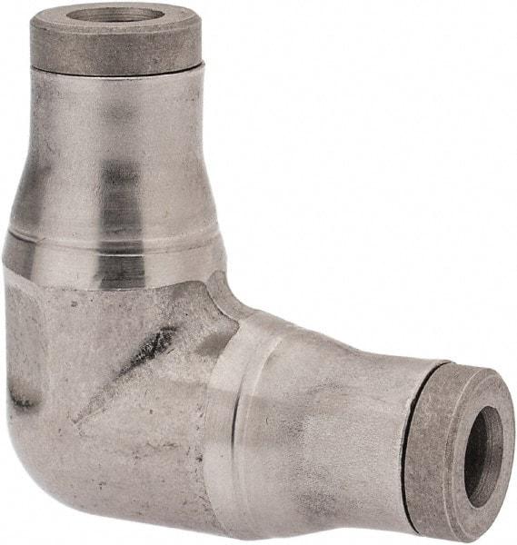 Legris - 5/32" Outside Diam, Stainless Steel Push-to-Connect Tube Union Elbow - 435 Max psi, Tube to Tube Connection, FKM O-Ring - Exact Tool & Supply