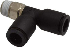 Legris - 5/16" OD, 1/8 NPT, Nylon/Nickel Plated Brass Push-to-Connect Male Run Tee - 290 Max psi - Exact Tool & Supply