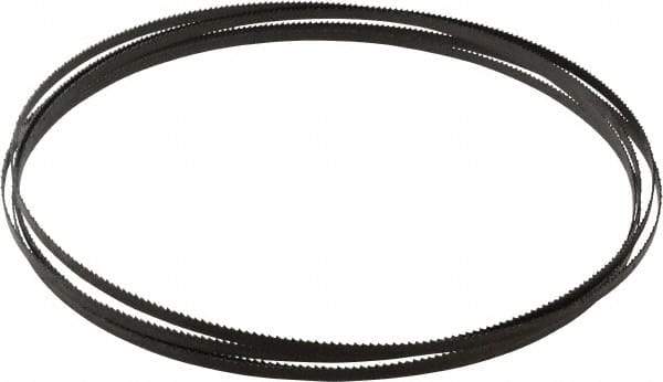 Starrett - 10 TPI, 12' 6" Long x 1/4" Wide x 0.025" Thick, Welded Band Saw Blade - Carbon Steel, Toothed Edge, Raker Tooth Set, Flexible Back, Contour Cutting - Exact Tool & Supply