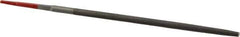 Simonds File - 6" Long, Smooth Cut, Round American-Pattern File - Double Cut, Tang - Exact Tool & Supply