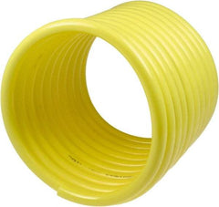 Coilhose Pneumatics - 1/2" ID, 100' Long, Yellow Nylon Coiled & Self Storing Hose - 170 Max psi, No Fittings - Exact Tool & Supply