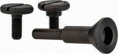 Value Collection - 1/4 & 3/8" Hole, Screw Lock Wheel Mandrel - 2" OAL, 1/4" Max Wheel Width, 1/4" Shank Diam - Exact Tool & Supply