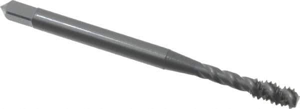 OSG - #6-32 UNC 3 Flute 3B Bottoming Spiral Flute Tap - Cobalt, Oxide Finish, 2" OAL, Right Hand Flute, Right Hand Thread, H2, Series 303 - Exact Tool & Supply