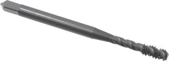 OSG - #6-32 UNC 3 Flute 3B Bottoming Spiral Flute Tap - Cobalt, Oxide Finish, 2" OAL, Right Hand Flute, Right Hand Thread, H2, Series 303 - Exact Tool & Supply