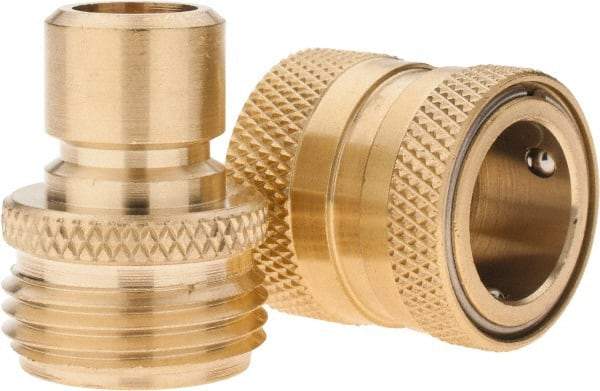 Coilhose Pneumatics - Garden Hose Coupler & Connector Set - Brass - Exact Tool & Supply