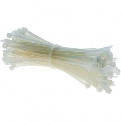 Thomas & Betts - 4" Long Natural (Color) Nylon Standard Cable Tie - 18 Lb Tensile Strength, 1.13mm Thick, 2" Max Bundle Diam - Exact Tool & Supply