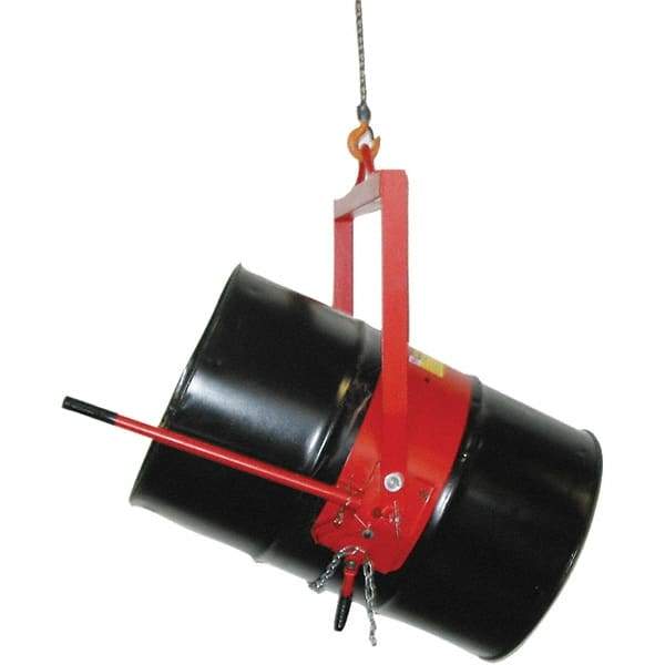 Wesco Industrial Products - 800 Lb Load Capacity, 55 Gal Drum Lifter - 8-1/2" Wide x 36" High, Steel Wheels - Exact Tool & Supply