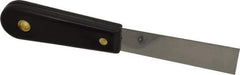 Value Collection - 1" Wide Stainless Steel Putty Knife - Stiff, Nylon Handle, 7.68" OAL - Exact Tool & Supply