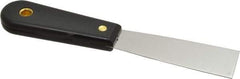 Value Collection - 1-1/4" Wide Stainless Steel Putty Knife - Stiff, Nylon Handle, 7.68" OAL - Exact Tool & Supply