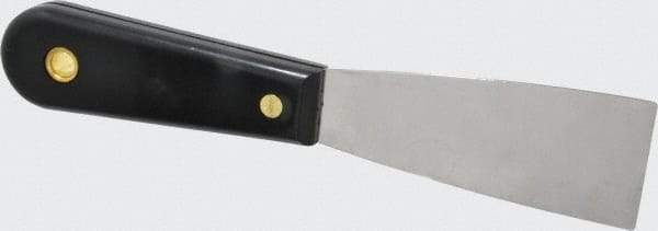Value Collection - 1-1/2" Wide Chisel Edge Blade Stainless Steel Putty Knife - Nylon Handle, 7.68" OAL - Exact Tool & Supply