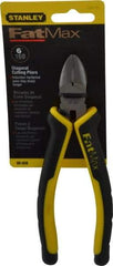 Stanley - 6-3/8" OAL, Diagonal Cutter - 13/16" Jaw Length x 3/4" Jaw Width, Oval Head, Double Injection Molded Handle - Exact Tool & Supply