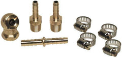 Coilhose Pneumatics - Air Hose Male Ends, Splicers & Brass Ball Chuck - 1/4" Thread - Exact Tool & Supply