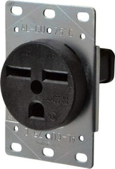 Pass & Seymour - 250 VAC, 30 Amp, 6-30R NEMA Configuration, Brown, Industrial Grade, Self Grounding Single Receptacle - 1 Phase, 2 Poles, 3 Wire, Flush Mount - Exact Tool & Supply