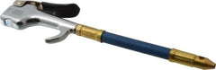 Coilhose Pneumatics - Safety Flexible Extension Tube Thumb Lever Blow Gun - 1/4 NPT, 6" Tube Length, Zinc - Exact Tool & Supply