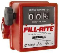 Tuthill - 1" NPT Port Fuel Flowmeter - 50 Max psi, 5 to 20 GPM, Aluminum - Exact Tool & Supply