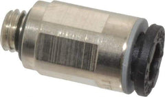Legris - 4mm Outside Diam, M5 x 0.8 Metric, Nickel Plated Brass Push-to-Connect Tube Male Connector - 290 Max psi - Exact Tool & Supply