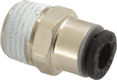 Legris - 5/32" Outside Diam, 1/8 BSPT, Nickel Plated Brass Push-to-Connect Tube Male Connector - 290 Max psi - Exact Tool & Supply