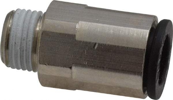 Legris - 5/16" Outside Diam, 1/8 BSPT, Nickel Plated Brass Push-to-Connect Tube Male Connector - 290 Max psi - Exact Tool & Supply
