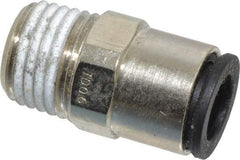 Legris - 5/16" Outside Diam, 1/4 BSPT, Nickel Plated Brass Push-to-Connect Tube Male Connector - 290 Max psi - Exact Tool & Supply