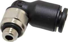 Legris - 4mm OD Metric Nylon/Nickel Plated Brass Push-To-Connect Tube Male Elbow - 290 Max psi - Exact Tool & Supply