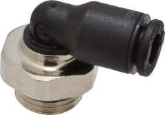 Legris - 4mm OD, 1/8 BSPP, Nylon/Nickel Plated Brass Push-to-Connect Male Elbow - 290 Max psi - Exact Tool & Supply