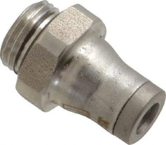 Legris - 4mm Outside Diam, 1/8 BSPP, Nylon Push-to-Connect Male Connector - 435 Max psi, Tube to Male BSPP Connection, FKM O-Ring - Exact Tool & Supply