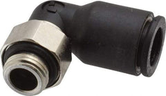 Legris - 8mm OD, 1/8 BSPP, Nylon/Nickel Plated Brass Push-to-Connect Male Elbow - 290 Max psi - Exact Tool & Supply