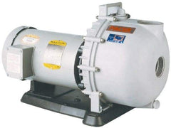 Value Collection - 115/230 Volt, 1 Phase, 5 HP, Self Priming Pump - 2 Inch Inlet, 195 Max GPM, TEFC Motor, Polyester Housing and Impeller, Carbon Ceramic Seal - Exact Tool & Supply