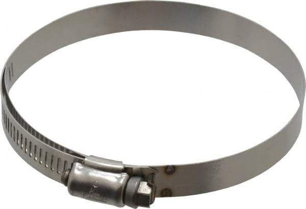 IDEAL TRIDON - SAE Size 56, 3-1/16 to 4" Diam, Stainless Steel Shielded Worm Drive Clamp - Material Grade 301, Series 615 - Exact Tool & Supply