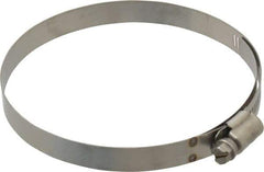 IDEAL TRIDON - SAE Size 64, 3-9/16 to 4-1/2" Diam, Stainless Steel Shielded Worm Drive Clamp - Material Grade 301, Series 615 - Exact Tool & Supply