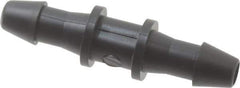 Made in USA - 3/32" Barb, Nylon Single Barbed Tube Splicer - Black - Exact Tool & Supply
