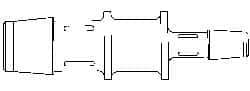 Made in USA - Polypropylene Single Barbed Tube Reducer - Natural - Exact Tool & Supply