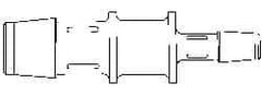 Made in USA - Polypropylene Single Barbed Tube Reducer - Natural - Exact Tool & Supply