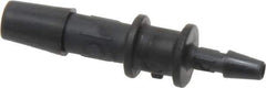 Made in USA - 1/4 x 1/8" Barb, Nylon Single Barbed Tube Reducer - Black - Exact Tool & Supply