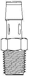 Made in USA - 1/4" Barb, 1/4, Nylon Single Barbed Tube Adapter - Natural, Male - Exact Tool & Supply