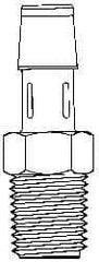 Made in USA - 1/4" Barb, 1/4, Nylon Single Barbed Tube Adapter - Natural, Male - Exact Tool & Supply