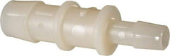 Made in USA - Nylon Single Barbed Tube Reducer - Natural - Exact Tool & Supply