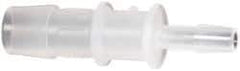 Made in USA - Polypropylene Single Barbed Tube Reducer - Natural - Exact Tool & Supply