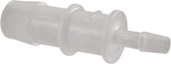 Made in USA - Polypropylene Single Barbed Tube Reducer - Natural - Exact Tool & Supply