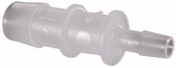 Made in USA - Polypropylene Single Barbed Tube Reducer - Natural - Exact Tool & Supply