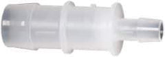 Made in USA - Polypropylene Single Barbed Tube Reducer - Natural - Exact Tool & Supply