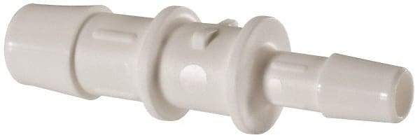 Made in USA - Polypropylene Single Barbed Tube Reducer - White - Exact Tool & Supply