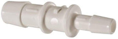 Made in USA - Polypropylene Single Barbed Tube Reducer - White - Exact Tool & Supply