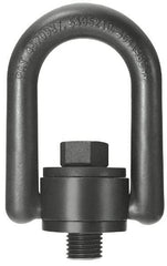 American Drill Bushing - 10,000 Lbs. Load Capacity, 5.1 Inch Wide x 7 Inch High, Heavy Duty Road Plate - 1-1/2 - 6 Thread Size, 1.4 Inch Radius, 1 Inch Bail Diameter, 2.81 Inch Flange Diameter, 2.95 Inch Max Bail Opening, 230 Ft./Lbs. Torque Load - Exact Tool & Supply