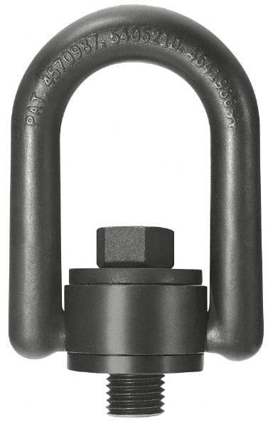 American Drill Bushing - 15,000 Lbs. Load Capacity, 6.75 Inch Wide x 9.22 Inch High, Heavy Duty Road Plate - 1-1/2 - 6 Thread Size, 2 Inch Radius, 1-1/4 Inch Bail Diameter, 3.88 Inch Flange Diameter, 3.74 Inch Max Bail Opening, 470 Ft./Lbs. Torque Load - Exact Tool & Supply