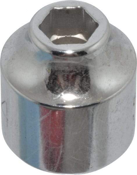 Proto - 1/4", 3/8" Drive, Standard Hand Socket - 6 Points, 13/16" OAL, Chrome Finish - Exact Tool & Supply