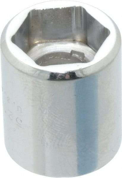 Proto - 1/2", 3/8" Drive, Standard Hand Socket - 6 Points, 7/8" OAL, Chrome Finish - Exact Tool & Supply