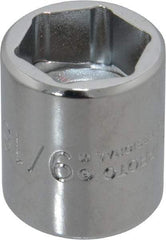 Proto - 9/16", 3/8" Drive, Standard Hand Socket - 6 Points, 7/8" OAL, Chrome Finish - Exact Tool & Supply