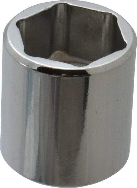 Proto - 5/8", 3/8" Drive, Standard Hand Socket - 6 Points, 15/16" OAL, Chrome Finish - Exact Tool & Supply